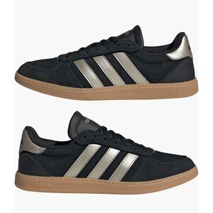 NIB Adidas Woman’s Breaknet Sleek Black and Silver Sneakers  Size 8 & 8.5